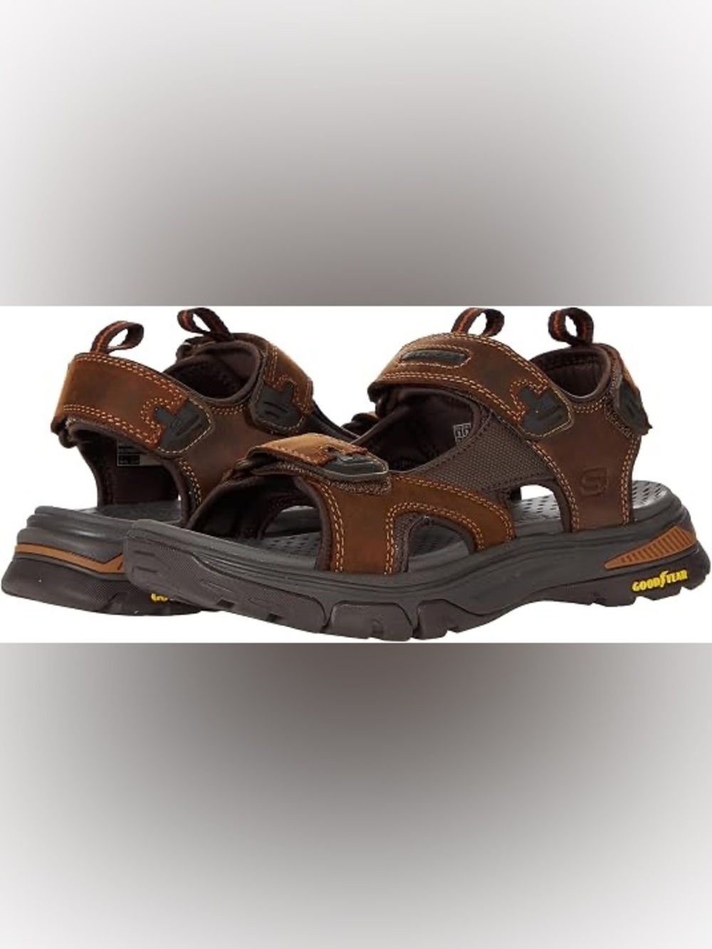 Skechers Relaxed Fit Ralcon SD-Satico Sandals Dark Brown Men’s Size 12 NEW